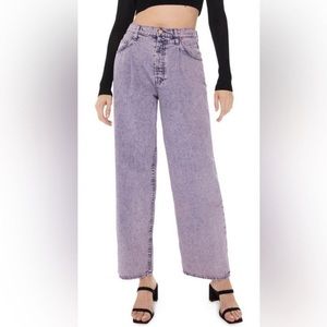 MOTHER Snacks Pleated Jeans Fun Dip Puddle in Slush | Size 25